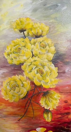 Yellow peonies