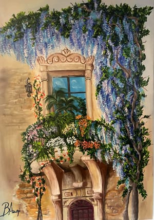 Balcony with Wisteria